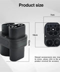 Ccs2 To Ccs1 Dc Ev Adapter 250A Fast Charging Converter 1000V with size dimensions shown, featuring a heavy-duty design.