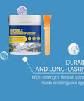 Clear Waterproof Sealant For Tile Grout And Crack Repair Fast Dry Heavy Duty Leak Patch Tube with a brush for easy application.