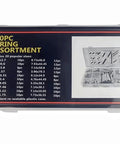 Heavy Duty Spring Assortment Kit With 200 Extension Springs, Zinc Plated, plastic case with size chart