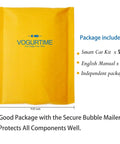 Yellow envelope packaging for 5 Pack D2-5 Smart Car Kit For Soldering And Line Following Robot Build with dimensions shown