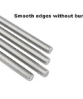Four 16-inch stainless steel fully threaded rods, 1/2-13 right-hand threads, 304 SS