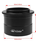 2 Inch T-2 Focal Camera Adapter For SLRs And DSLRs, Quick Mount To Telescope Focuser, Safe Groove For No Fuss Security