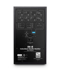 Back panel of In 8 V2 8 Inch Powered Studio Monitor With 3 Way Coaxial Design showing input and control options in black