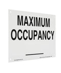 Max Occupancy XXX Safety Sign With Number Kit Recycled Plastic Signage Black On White 7 Inch By 10 Inch 70 Percent Post Consumer Content UL Validated Recycled Material For Fire Code Compliance In Rooms And Buildings