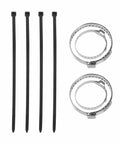 All In One Steering Rack And Pinion Boot Kit With Silicone Bellows Gaiters Includes 4 cable ties and 2 locking clamps.