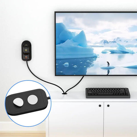External Desktop PC Power Button Switch Extension For Easy Access On Off Reset, HDD LED Indicator, Compatible With Motherboard And Power Supply, Perfect For Home Rigs, Lab Setups, Barebone PCs, And Custom Builds on wall-mounted control and cable