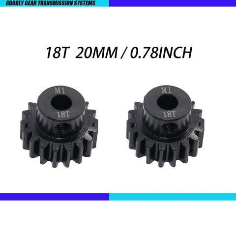 6491X 18T Pinion Gear 1.0 Metric Pitch Fits 5mm Shaft For Steel Spur Gears CNC Machined Hard Steel Durable Upgrade Parts