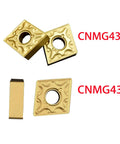 20 Piece Gold Coated Pro Grade Carbide Turning Inserts Set CNMG431 432 And CNMG120404 08 For Lathe Machining Steel And Stainless Steel Parts Durable High Precision Cutting Tools