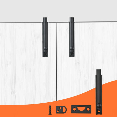 Heavy Duty Solid Brass Surface Door Bolt Four Inch Black Finish Smooth Glide Concealed Flush Latch With Universal Mortise Strikes Built Tough For Rock Solid Home And Window Security Gear