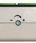 Energy Saving 10-Outlet Power Strip With Autoswitching Tech Auto Off When Not In Use Close-up of adjustment dial details