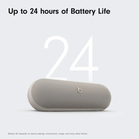 Pill Wireless Bluetooth Speaker And Portable USB C Charger With All Day Battery Life IP67 Water Resistant Light Gray