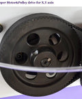 Stepper motor and pulley drive for X, Y axis on 51 By 98 Inch 1325 Ad And Woodworking CNC Router With 3KW Spindle, US Stock