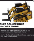 1 64 Scale Cat Skid Steer Loader And 297D2 Compact Track Loader Set With Diecast Metal Construction Clear Cab Windows