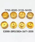 Lightweight 23g Watch Movement Holder With 31mm Base for Mechanical and Quartz Watches, various gold adapters displayed.