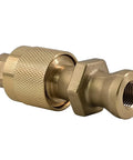 Tight Grip Forklift Propane Lp Gas Tank Valve Male Connector Fitting And Quick Disconnect Adapter shown from an angled view
