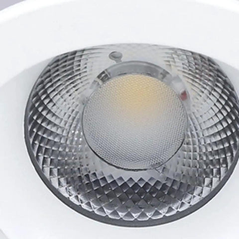 Close-up of WKNHHL 9 Pack Led Downlights showing reflective lens detail for enhanced lighting in recessed fixtures.