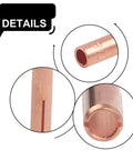 10pcs Brass TIG Welding Collet Electrode Holder For WP9 20 25 Torch With 3-32 And 1-8 In Gas Lens showing details of copper alloy design