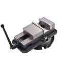 Heavy Duty Steel Swivel Milling Vice QM16160 Machine Tool Holder showing precision ground hardened steel and swivel base for durability.