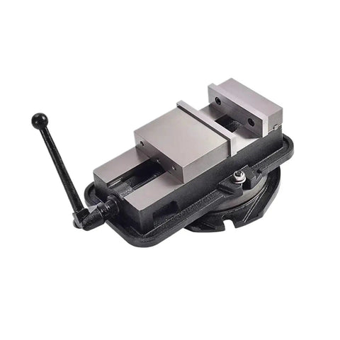 Heavy Duty Steel Swivel Milling Vice QM16160 Machine Tool Holder showing precision ground hardened steel and swivel base for durability.