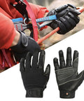 Premium Cowhide Climbing Gloves For Outdoor Sports Grippy And Long Lasting Comfort Ideal For Cycling Hiking Rock Climbing