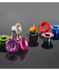 Colorful aluminum alloy crank arm fixing bolt and crankset nut for MTB bikes CNC machined screw cap cover M18 M20 black high strength crank bolt cap for central axis and sprocket easy install
