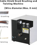 QUGURLID Automatic Wire Twisting And Stripping Machine High Speed Cable Cutting Tool 5 60mm Wires, Cable Shield Braid Brush Device.
