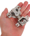 Hand holding 2 Pack Folding Soft Close Concealed Cabinet Door Hinges For Inward Opening Frameless Corner Cabinets
