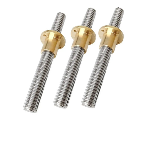 T14 Trapezoidal Lead Screw With Copper Nut 3mm Pitch Zero Lash Drama Solid Build Stainless Steel Rod Runs Buttery Smooth For Cnc 3d Printers Ready To Roll No Sweat Setup