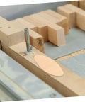 View of joinery setup with 100 PC wood biscuits for woodworking pro grade slotting and plywood joinery tool easy fit for furniture assembly