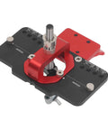 Rock Solid 35mm Aluminum Hinge Jig Kit For Cabinet Doors Accurate Locking Guide close-up view of heavy duty drilling puncher tool