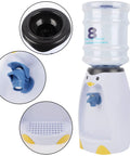 Penguin Style Mini Water Dispenser 2.5 Liter Personal Water Cooler Holds 8 Glasses No Plug Room Temperature Bottle Included