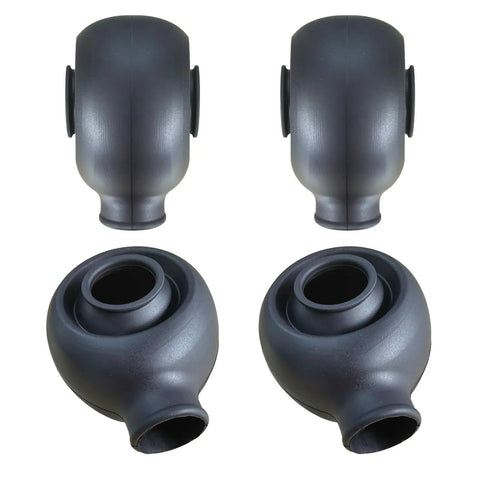 Heavy-Duty Three Quarter Inch Heim Joint Dust Boots 4-Pack Rod End Rubber Covers For Replacements And Repairs Durable Dust Seals To Block Dirt Mud Sand And Water. Black rubber dust boots, 4-pack for 3/4 inch heim joints