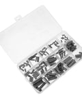 Heavy Duty Woodruff Key Assortment 140 Pieces Stainless Steel 15 Sizes Round End Design Reduces Stress Buildup High Speed Machinery Operation Prevention Hella Durable Built Different Gear For Mechanics Who Hate Failures Only Quality Work. stainless steel key set in organizer box