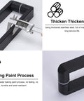 Door Pull Handle Modern Barn Door Kit With Slick Matte Black Finish For Wood And Interior Doors 37 Inch Length Push Pull Bar Handle detail