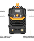 Front view of Stick Welder 160 Amp Arc And Lift TIG 2 In 1 Welding Machine with dual terminals and control panel features.