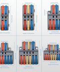 54 Pack Lever Wire Connectors For 28-12AWG Push Wire, Quick Wiring Nuts, Insulated Safe Splice Plugs, High Temperature Resistant