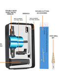 Double Head Metal Sheet Nibbler Cutter For Drill Circle Cutting Kit With Wrench And Accessories Burr-Free Edges Up To 14 Gauge Steel