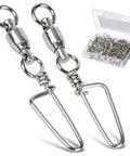 High Strength Fishing Snap Swivels Set With Ball Bearing Barrel Stainless Steel Saltwater Ready 25 Pack 31 Lbs Load Capacity 360 Degree Spin For Realistic Lure Action And Fewer Snags, 25-pack in case