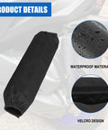 270mm Rear Shock Absorber Protector Cover with waterproof material and Velcro design shown on a motorcycle