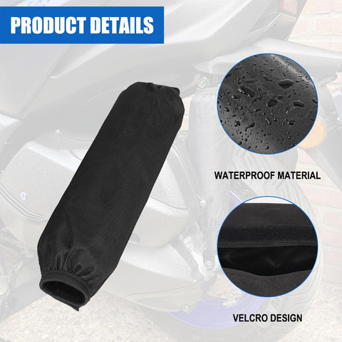 270mm Rear Shock Absorber Protector Cover with waterproof material and Velcro design shown on a motorcycle