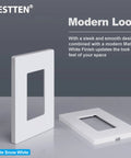 20 Pack Dope Matte Snow White USWP6 One Gang Screwless Wall Plate Decor Outlet Cover And Switch Plate For Dimmer USB GFCI
