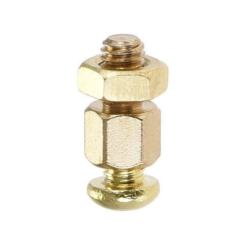 M4 Hex Brass Standoff Spacers With Male Female Threaded Pillar Screws And Nuts For Computer Motherboard Circuit Board Electronics Kits. Brass nut and screw.