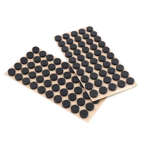 Three Eighths Inch Diameter Silicone Rubber Bumper Pads Self Adhesive 100 Pack For Cabinets Drawers Desks And Furniture Protection From Scratches Dings And Noise Reduction In Home Office Kitchen