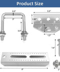 Heavy Duty Boat Trailer Bunk Brackets, 8 Inch Swivel Support Pads dimensions and components layout for assembly.