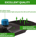 300W LED Parking Lot Light With Dusk To Dawn Photocell Sensor, 42000 Lumens, Surge Protected Shoebox Style Area Light, aluminum body