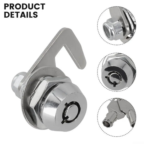 Beefy Tubular Cam Lock With 90 Degree Hook Cam For Truck Tool Box Vending Machine Cabinet And Drawer Zinc Alloy Lock Cylinder