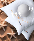 Pack Of 2 18x18 Outdoor Waterproof Throw Pillow Inserts with water resistant fabric cushions for patio and garden on sand