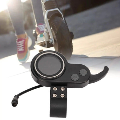 2 in 1 Digital Speedometer for Electric Scooters With Finger Throttle High Visibility LCD, Real Time Speed, Battery Level, Mileage, Gear Indicator and Fault Codes, Your Go To Upgrade for Commuters, Urban Riders, and Students