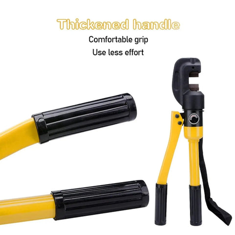 Heavy Duty Hydraulic Rebar Cutter Tool For Concrete Construction Sites with thickened ergonomic handles for comfortable grip.