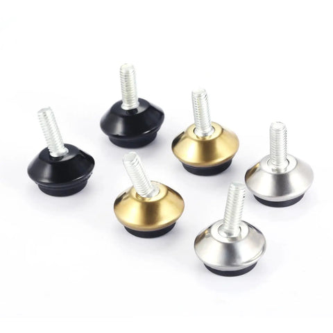 20Pcs Adjustable Furniture Leveler Feet With M6 Threads in black, gold, and silver for stable, wobble free setups on uneven floors, easy install